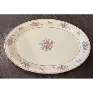 Bavaria Tirschenreuth Germany Queens Rose 159 Serving Platter Plate 13” VTG